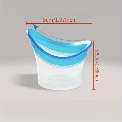 Silikon Augenwaschbecher mit Skala Flexibles Augenspülbad für Erwachsene Präzisionsgeformt, Wiederverwendbar Leicht zu Reinigen Reise Augenwaschgerät 1 Stück