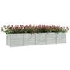 VidaXL Lit Surélevé de Jardin Jardinière Bac à Fleurs Pot de Plantes Lit de Plantation Balcon Extérieur 400x80x77 cm Acier 316900