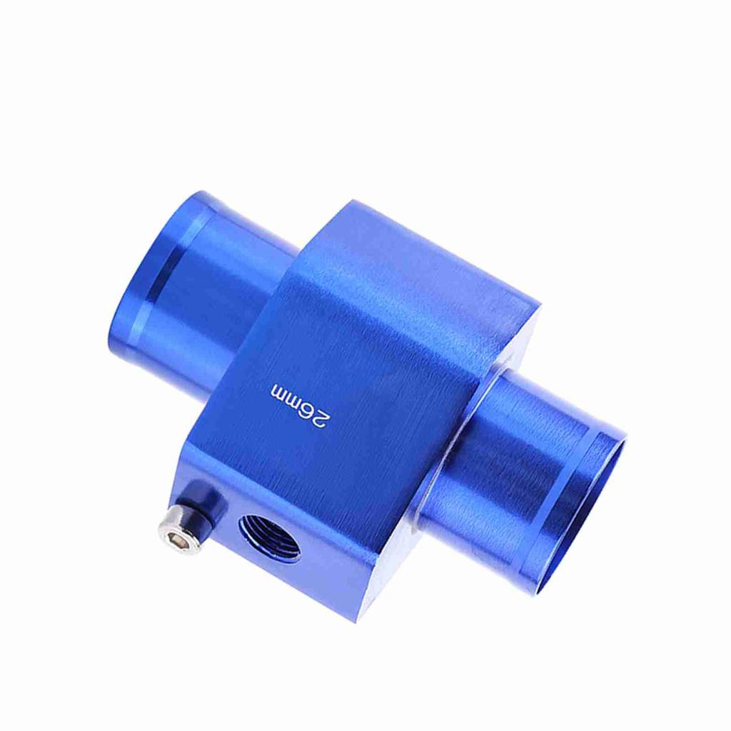 Univerzální kovový adaptér pro teplotní snímač teploty vody do auta pro hadici, modrý 26mm