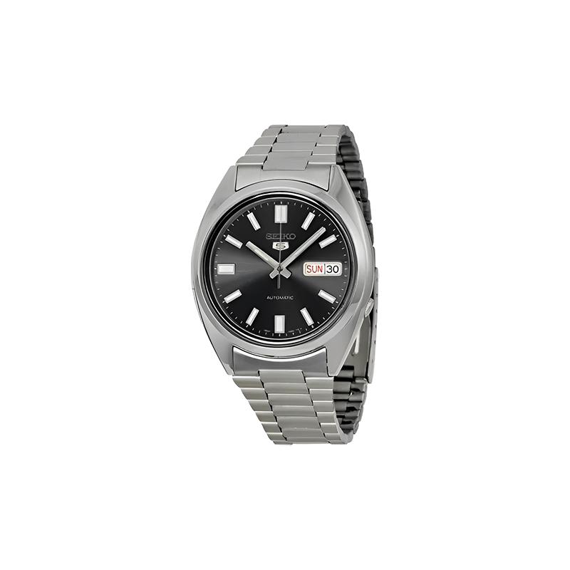 SEIKO Seiko5 30m waterproof pointer Automatic Steel Strap men s watch black dial SNXS79J1 чёрный