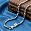 Trendy products 925 Sterling Silver 8MM custom beads chain necklace for Women men Fashion Affordable jewelry party wedding Gifts