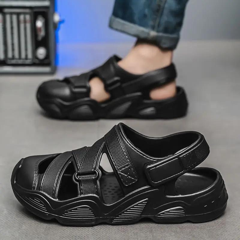 Fashion Ultralight Male Shoe with Platform Height High Quality 2025 Styles Descount New Design Pvc Daily Use Breathable 39 Men's Sandal