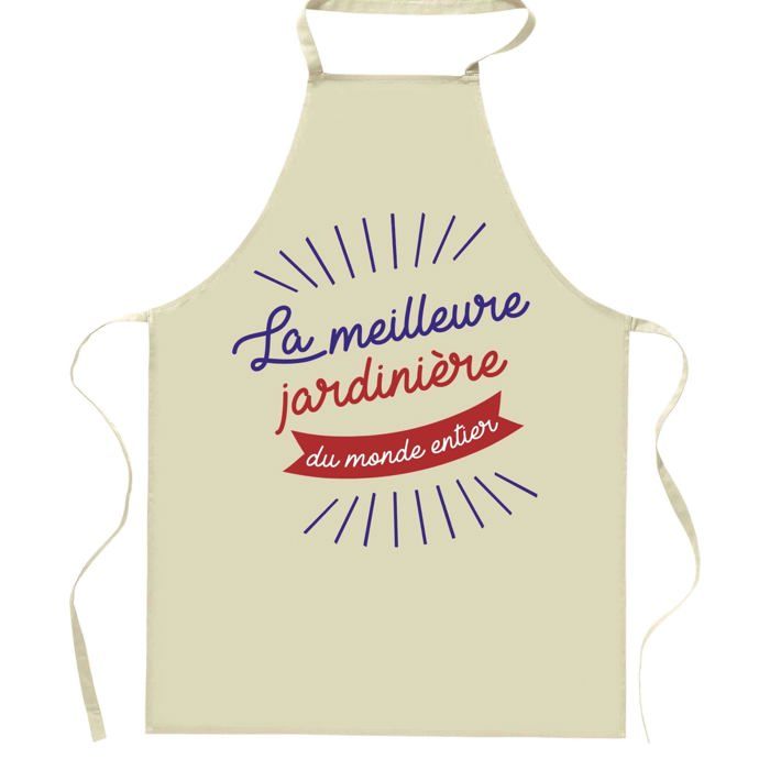 Planetee Tablier de cuisine jardinière Meilleure du Monde entier | Cadeau Original Humour pour Cuisinière Vêtement Blouse
