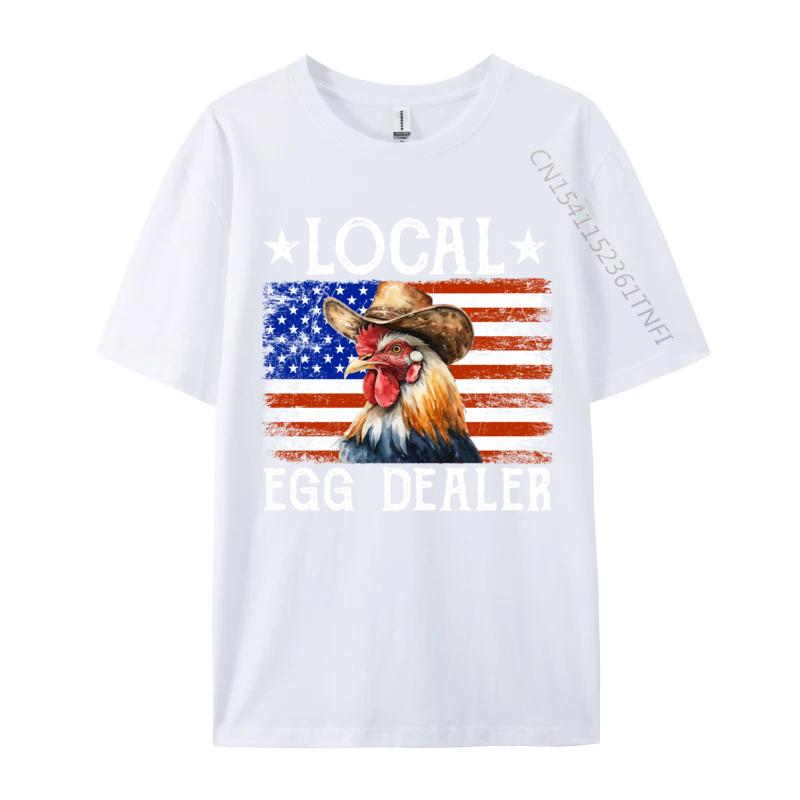 Local Egg Dealer Rooster Farmer Chicken 2 Design T Shirts Prevalent Oneck Raunisex Cat Neko Kawaii Cats Cotton Fabric Unisex S