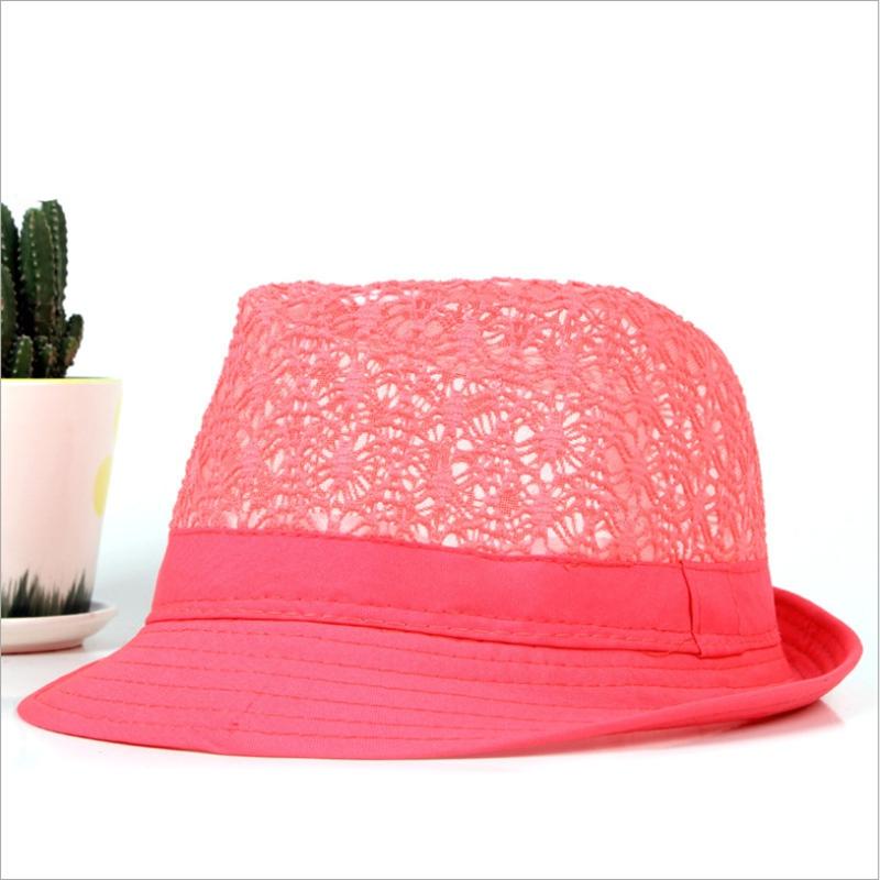 Hollow Out Korean Version Fashion New Unisex Jazz Cap Casual Breathable Solid Color Top Hat Summer Hat