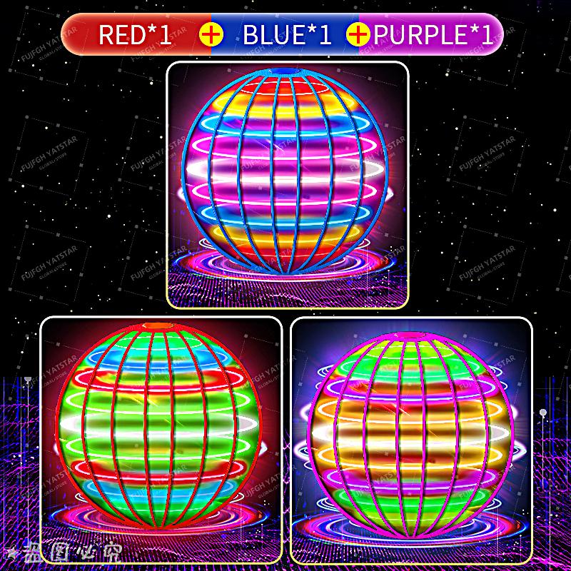 Flying Ball Spinner Toy Hand Control Drone Helicopter 360° Rotating Mini UFO with LED Light Kids Gifts Game Children Sports Ball