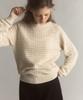 LESATELIER Cove Punching Round Wool Knit (Ivory)