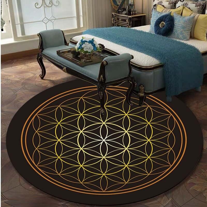 Lila Leben Blumenmuster Bereich Teppich Runde Bodenmatte Wohnzimmer Teppich Badezimmer Küche Teppich Fußmatte Bereich Teppich Küche Matte