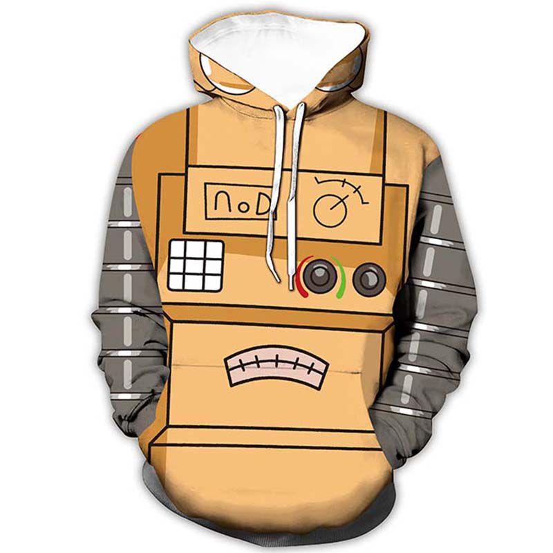 Roblox 3d Game Hoodie Hooded Pullover Sweatshirt Jacket Coat Sweater Tops Casual