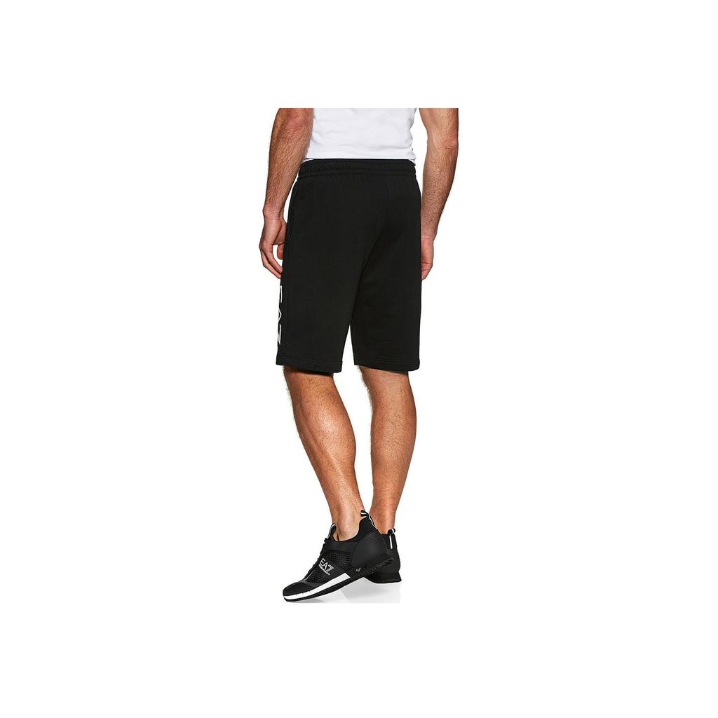 Emporio Armani Logo Print Cotton Shorts Men shorts Black 3KPS73-PJ05Z-1200