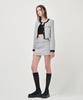 ETMON Piping Pocket Tweed Mini Skirt, Black