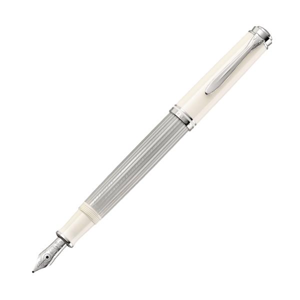 Pelican Sue Bellane M405 Fountain Pen Silver White