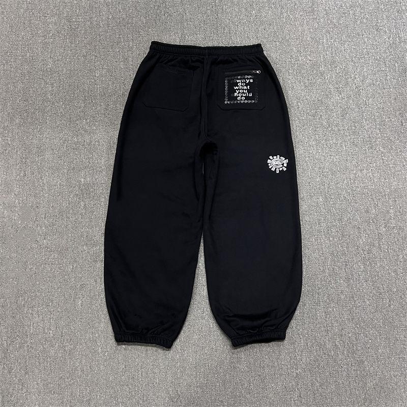 Pantaloni da tuta in pile con grafica RogueWave Vintage Casual Classici Grigio Nero Gamba larga