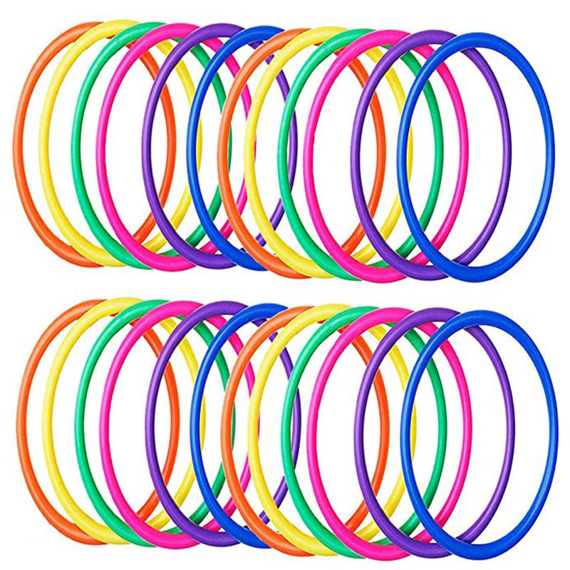 10pcs plastic throwing ring target throwing set circle carnival game children's intellectual development education exercise toys
