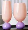 Modern Middle Ancient Cream Color Red Wine Glass Simple Tulip Fresh Ins Milk Drink Juice Cup Household Tall Water Cup