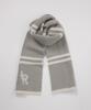 Ledeoli Fluffy Striped Knit Scarf [Light Grey]