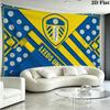 Leeds United Logo Wall Tapestry Aesthetic Wall Hanging Printed Fabric Blanket Decorative Tapestries for Bedroom Living Room Home Decor