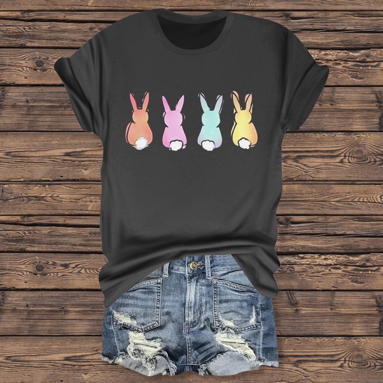 

Женская повседневная футболка с принтом «Пасха», круглый вырез, пуловер, короткий рукав XXXL