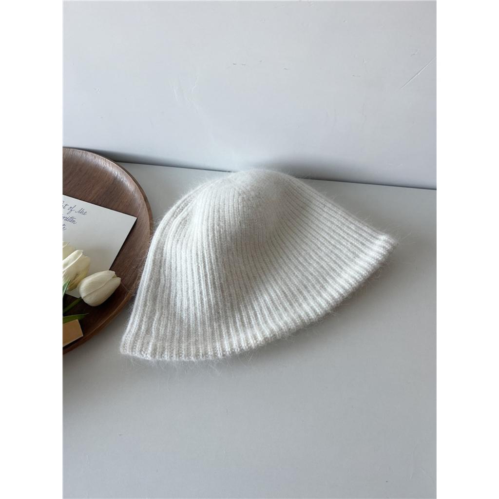 Soft Rabbit Hair Knitted Hat Winter Thickened Warm Wool Hat Hundreds Of Fisherman's Hat Cold Protective Ear Hat Women's Hat