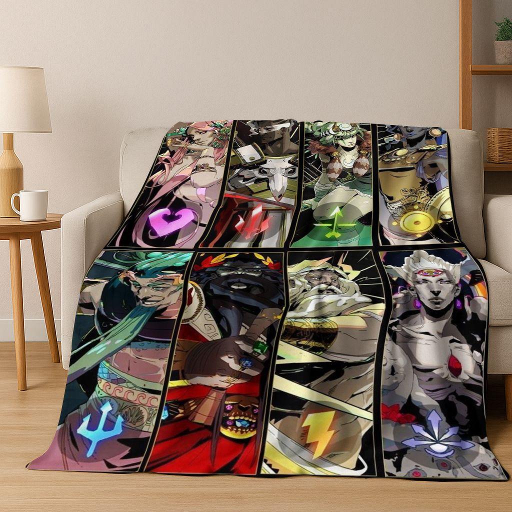 3D Classics Game Hades Cartoon Flannel Blanket,Cozy Soft Throw Blanket for Home Bedroom Bed Sofa Picnic Cover Picnic Gift Kids