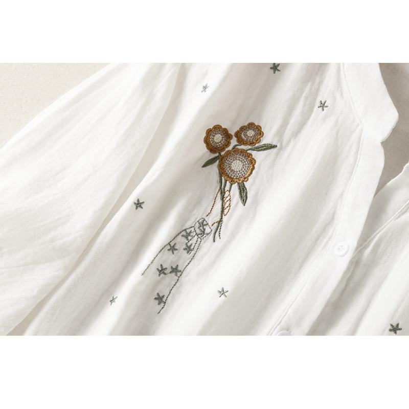 DIMANAF 2025 Plus Size Summer Cotton T-Shirt Women O-Neck Short Sleeve Loose Buttons Tops New Tees