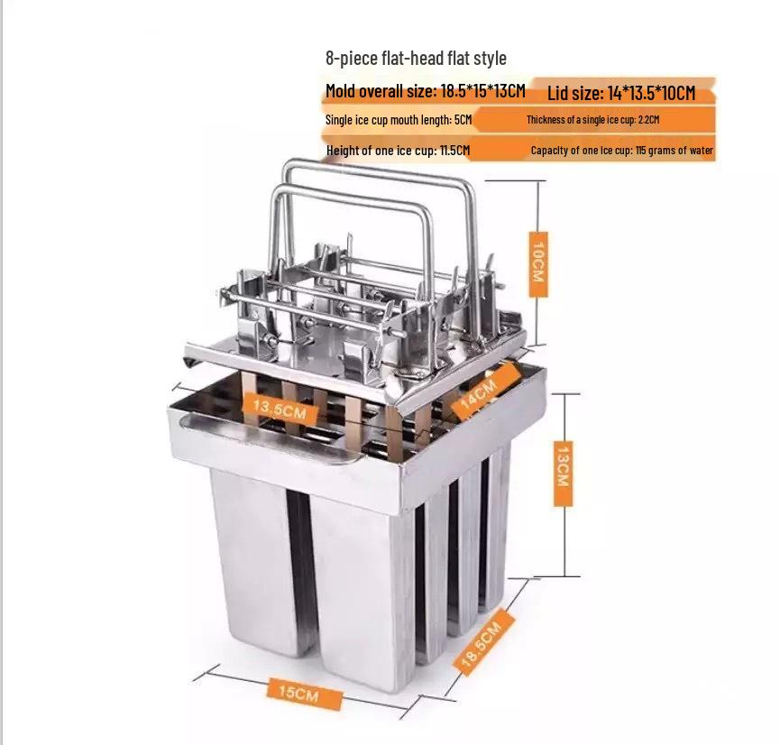 20-Piece Stainless Steel Ice Cream Popsicle Mold Set: DIY Homemade 30 Molds, 40 Pieces, 10 Sticks