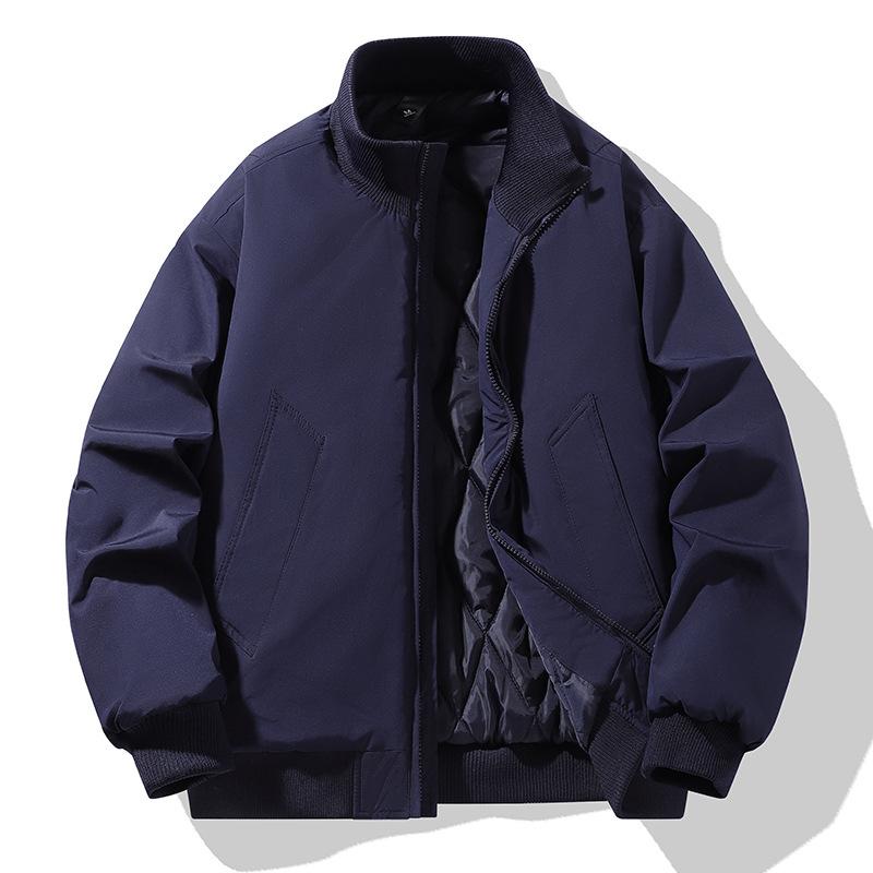 New Product Stand-up Collar Business Casual Cotton-padded Clothes Men's Warm Cotton-padded Clothes Men's Hong Kong Cotton-padded Clothes, Teenagers