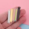 10pcs/lot Mirror Polished Stainless Steel Two Hole Rectangle Bar Connector Blank Stamping Charms For Bracelet Necklace