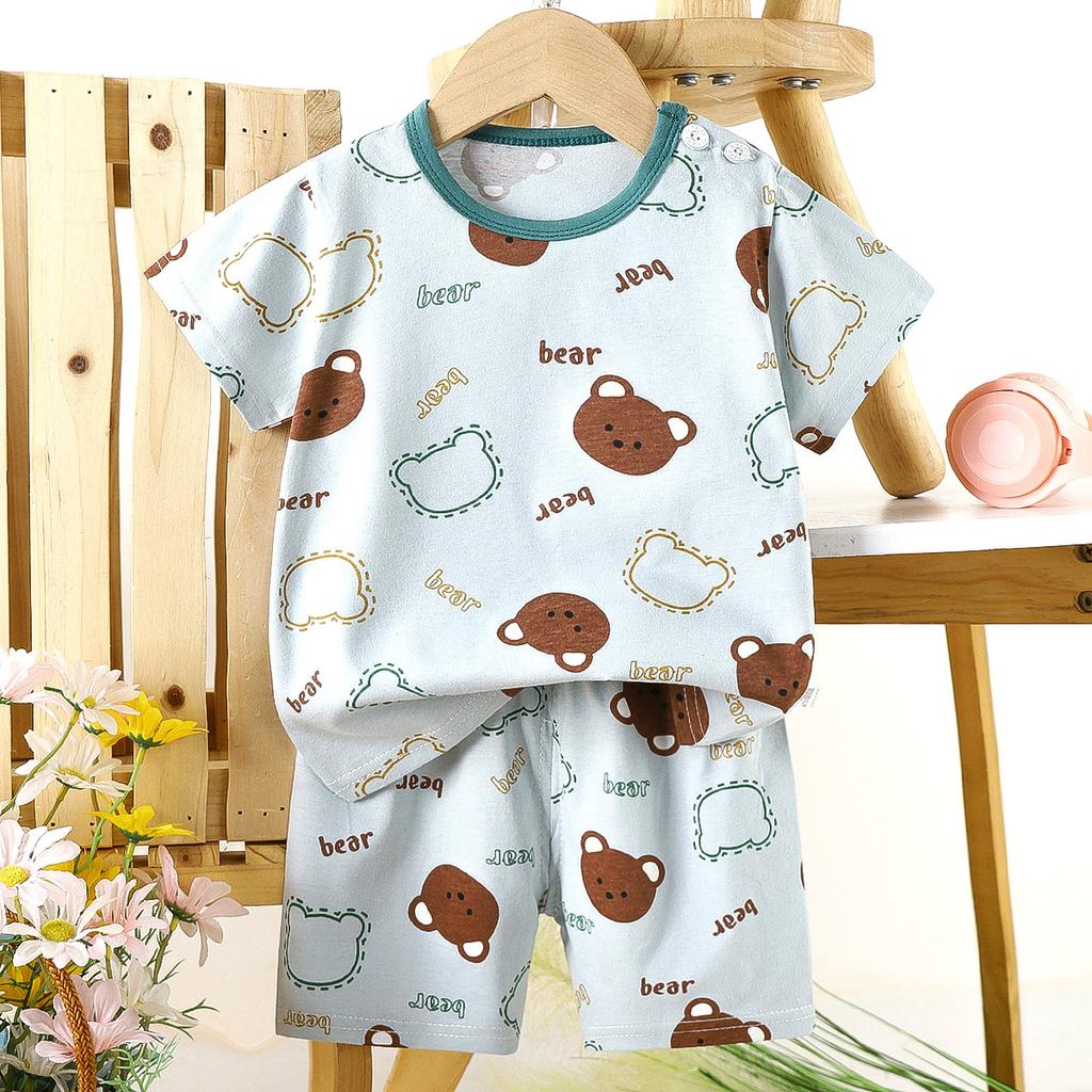 Children's Short-Sleeved Sets for Summer Boys' and Girls' Clothes Lightweight T-shirts for Children's Clothing