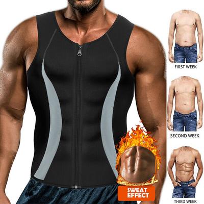 Herren Brust-Kompressionsshirt, Fitnessstudio, Fitness, Schlankheitsweste, Body Shaper, Muskeltraining, Unterhemd, Schweiß-Shapewear