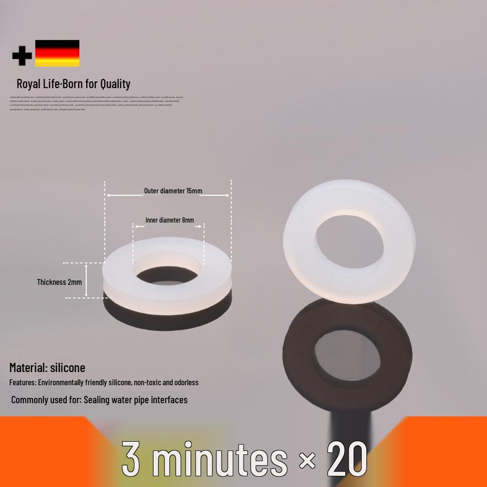 1-Inch Silicone Rubber Gasket Ring for Water Heaters and Pipes - 4-Minute Seal Flat Gasket