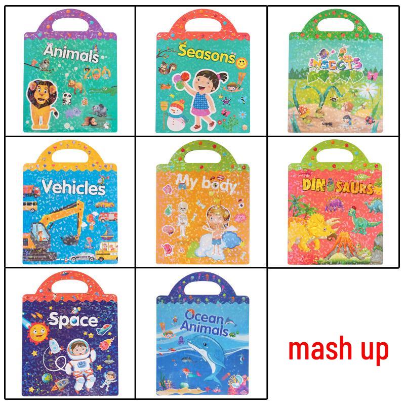 Kindergarten Educational Scene Stickers: DIY Focus Training Quiet Book