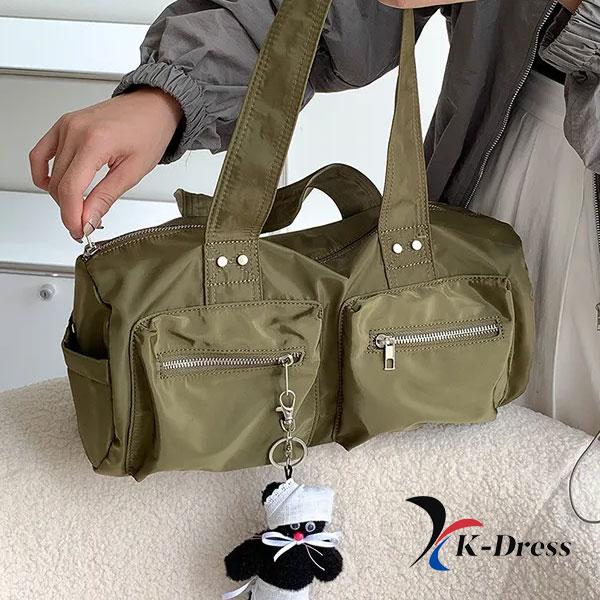 Drum Two-Pocket Nylon Tote Bag (4 Colors)