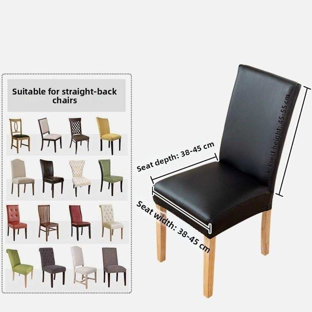 PU Leather Chair Cushion Cover Elastic Stretch Seat Covers New Elastic Chair Cover  Living Room