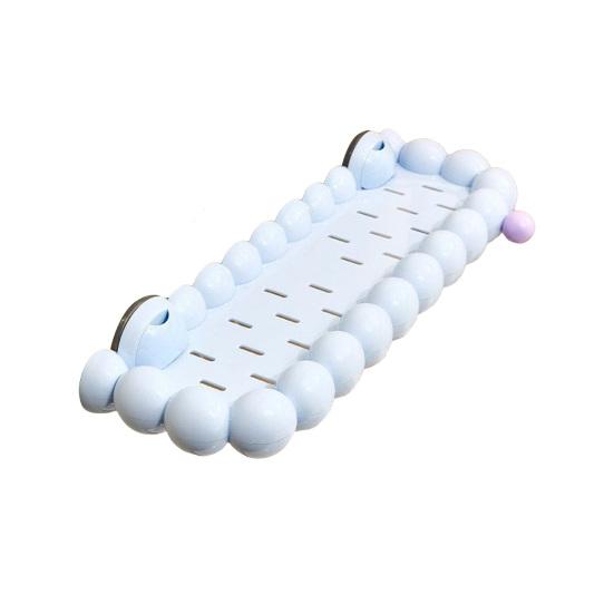 Suction Cup Storage Rack Waterproof Bathroom Rack Wall Mounted Storage Shelf Push-to-Lock Vacuum Seal Organizer Shelf for Kitchen Bathroom