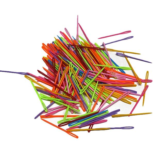 Large Eye Plastic Hand Knitting Wool Yarn Knitting Needles Hand Sewing Tools for Cheap Price and Small MOQ Knitting Accessories