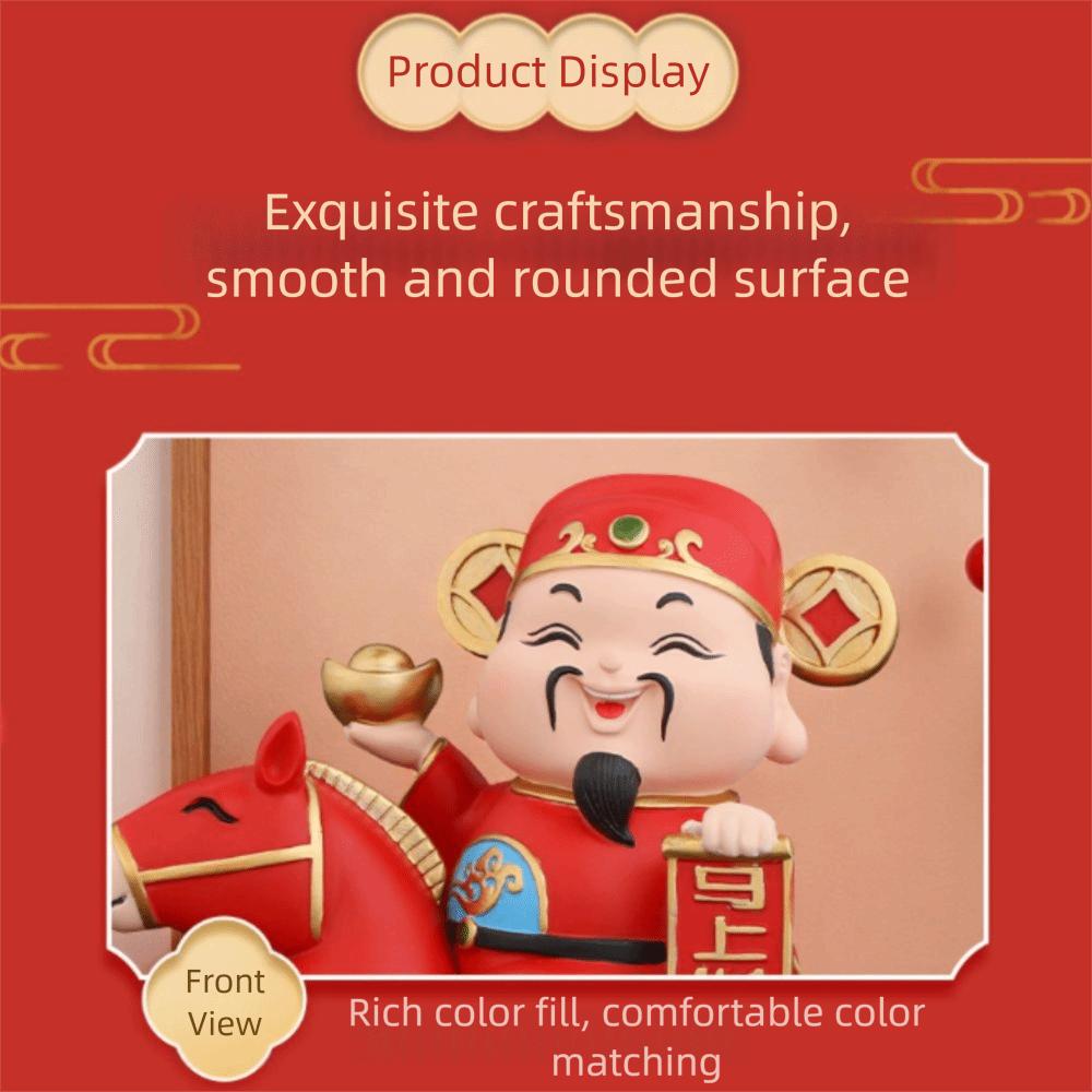 New Chinese Style Horse Figurines Decorative Ornament Lucky Treasure God of Wealth Wealth Symbol Horse Year Design