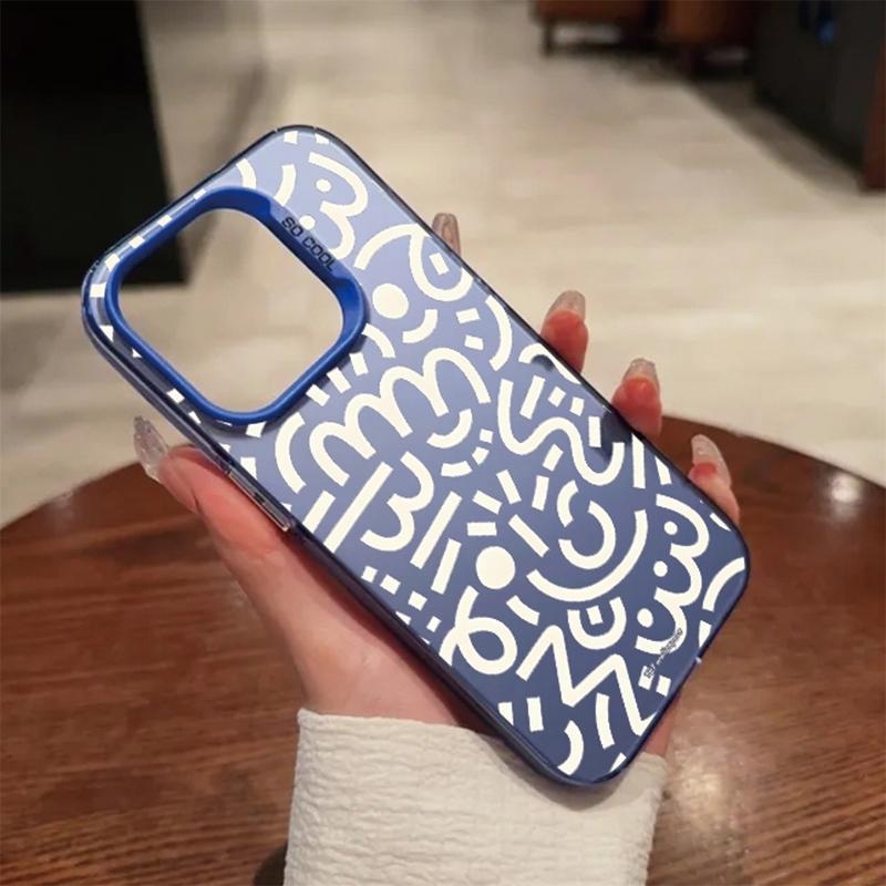 Capa de grafite fashion para iPhone 16 Samsung A55 A35 M35 S24 Xiaomi Redmi Note 13Pro 14C A3 Huawei Honor 200 Capa anti-arranhões à prova de choque para telefone
