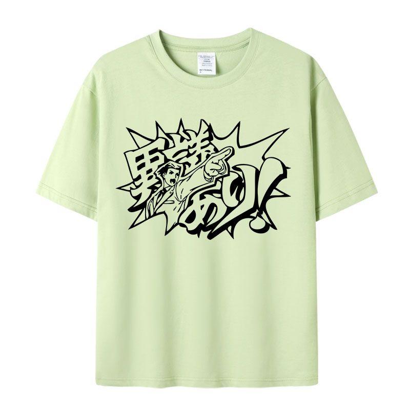 Game Ace Attorney Series Print Tshirt Summer Tee Short Sleeve Tops for Unisex Women Couple Style Clothes T Shirt for Unisex Women