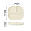 ZISIZ Ceramic 3-Compartment Dinner Plate