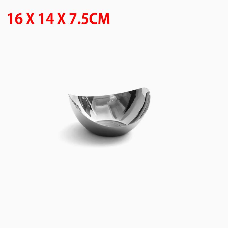 Luxury Stainless Steel Fruit Plates Nordic Home Dinner Table Decoration Dessert Serving Dishes Candy Snack Bowl Storage Tray