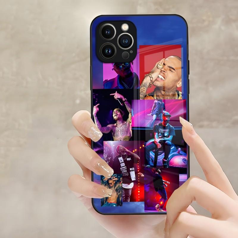 

Chris Brown Rap Phone Case For Apple IPhone 14 Pro 12 11 13 Mini X XR XS Max 8 7 6 Plus SE 2020 Glass Design Back Cover iPhone6 6s