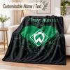 Custom Text Flannel Blanket Werder Bremen FC Print Warm Cozy Blanket Home Sofa Bedding