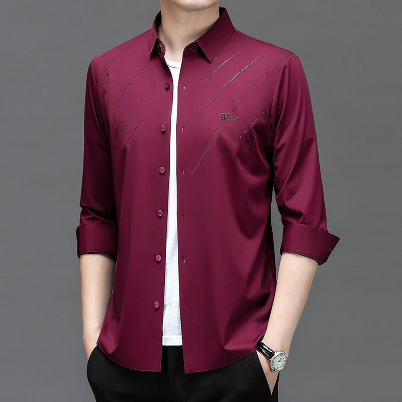 Pánská košile s dlouhým rukávem Podzimní Nová Korejská Módní Košile Ležérní Kabát Pánský Joker Top Pánský