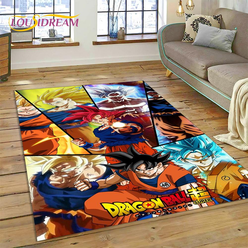 HD Japan Anime D-Dragon-Ball Cartoon 3D Rug Carpet for Living Room Bedroom Decor,Non-slip Decoration for Sofa Doormat Gift Kid