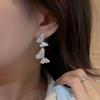 Silver Butterfly Diamond Stud Earrings, 2025 Elegant Light Luxury High-End Jewelry