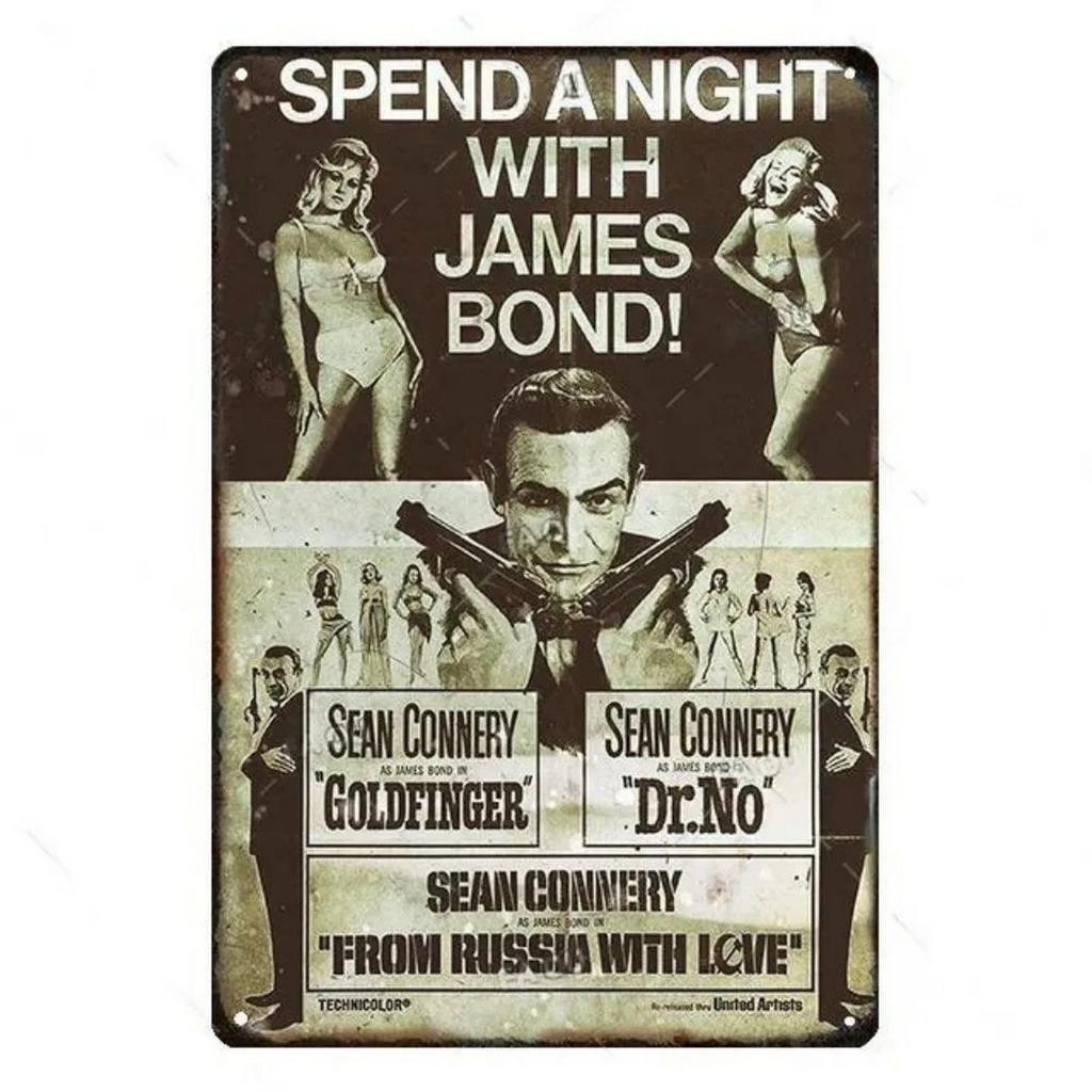 Metal Tin Signs Plaque Classic Movie Wall Decoration Vintage Art Posters Iron Painting for Man Cave Home Cafe Garden Club Bar
