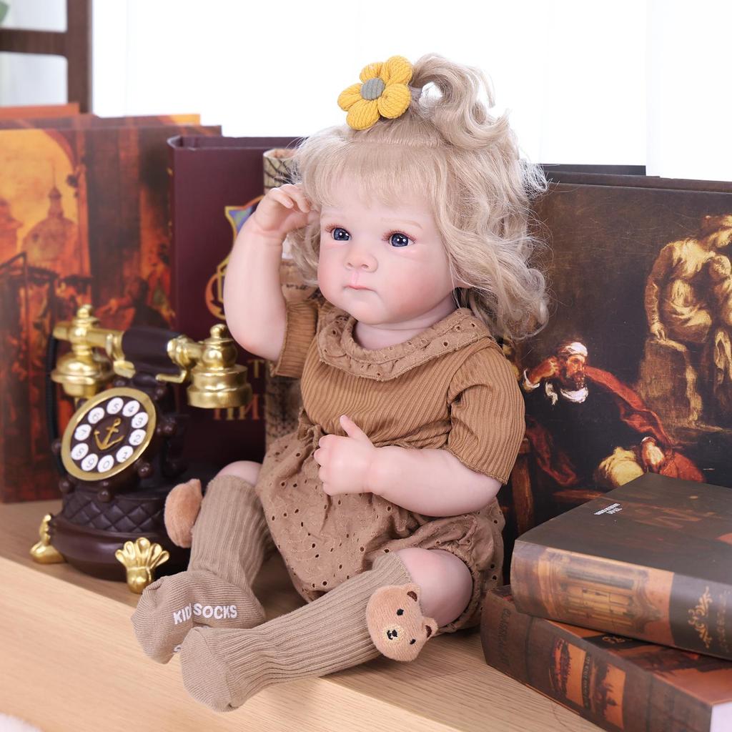 KEIUMI 18 Inch Reborn Baby Doll Full Silicone Vinyl Realistic Skin Like Newborn Girl Toy Children Birthday Gift