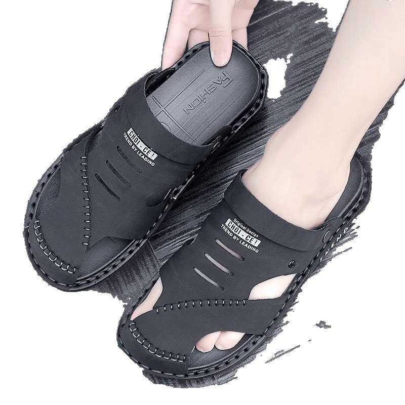 Dual-purpose Bag Head Sandals Men's Summer 2025 New Men's Trend Hole Sandals Driving Beach Slippers