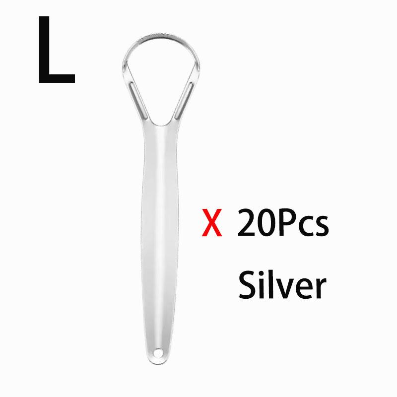1/2/4/10/20/50Pcs Stainless Steel Tongue Scraper for Bad Breath Tongue Coating Cleaner Oral Care Tools Large Small
